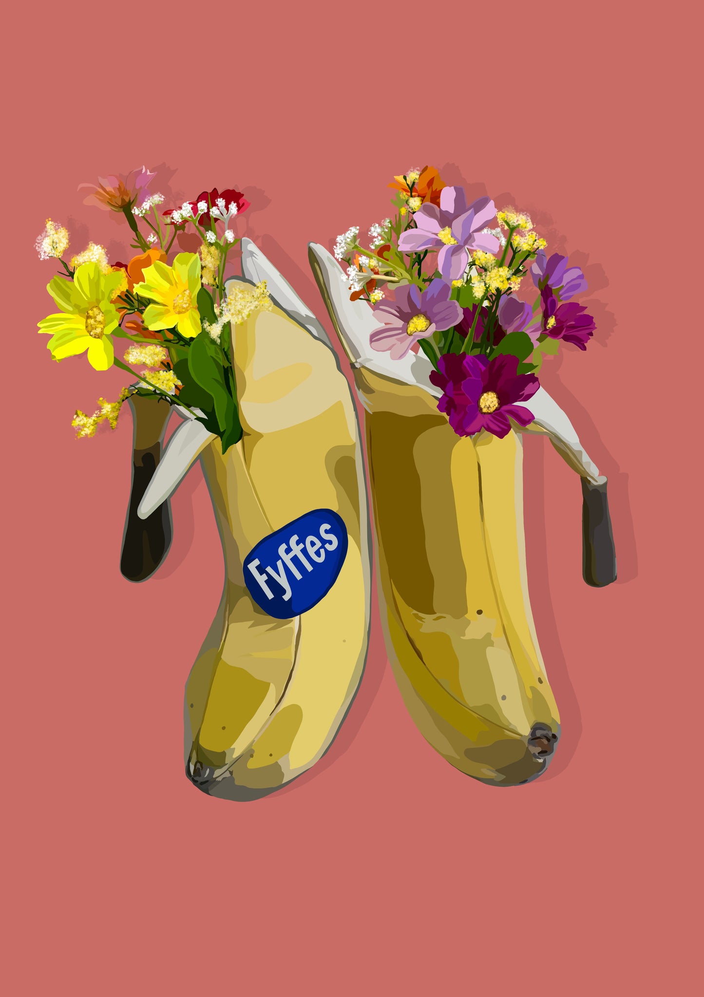 When life gives you bananas… stick flowers in them and call it art