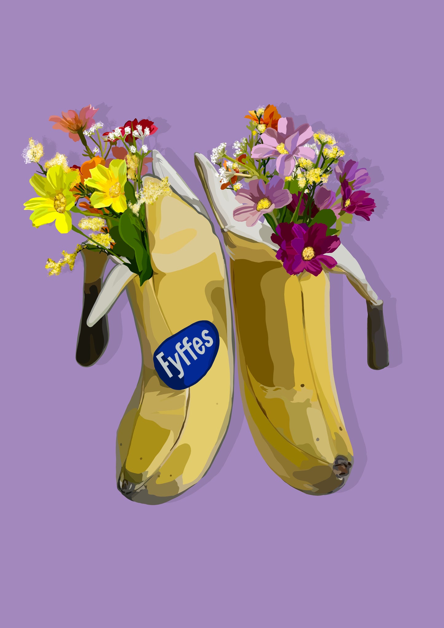 When life gives you bananas… stick flowers in them and call it art
