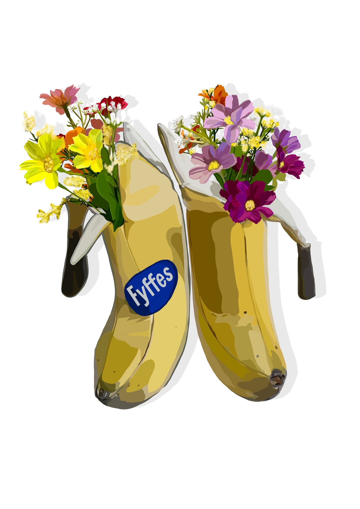 When life gives you bananas… stick flowers in them and call it art