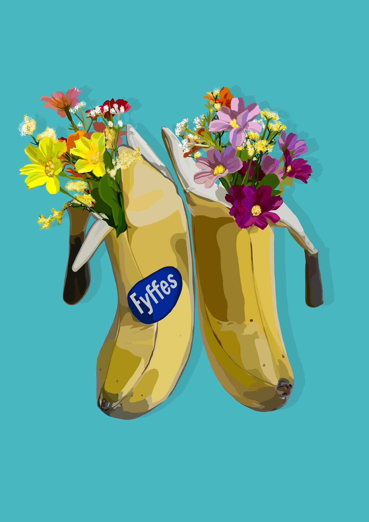 When life gives you bananas… stick flowers in them and call it art